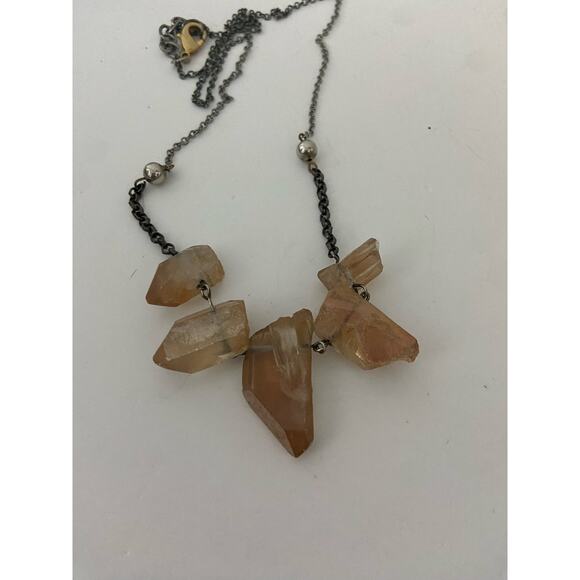 Citrine quartz crystal necklace - Picture 5 of 5